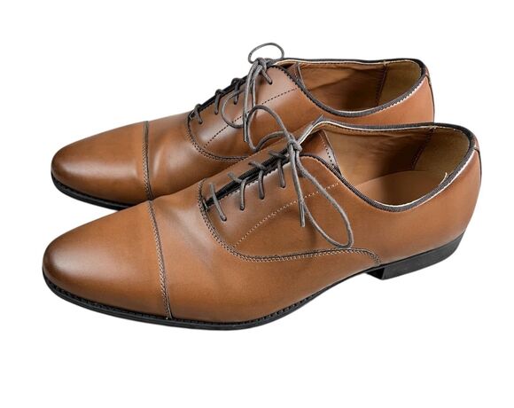 Zara Man Brown Cap-Toe Derby Style Oxfords EU 43 / US 10 Office Church Casual main image 5
